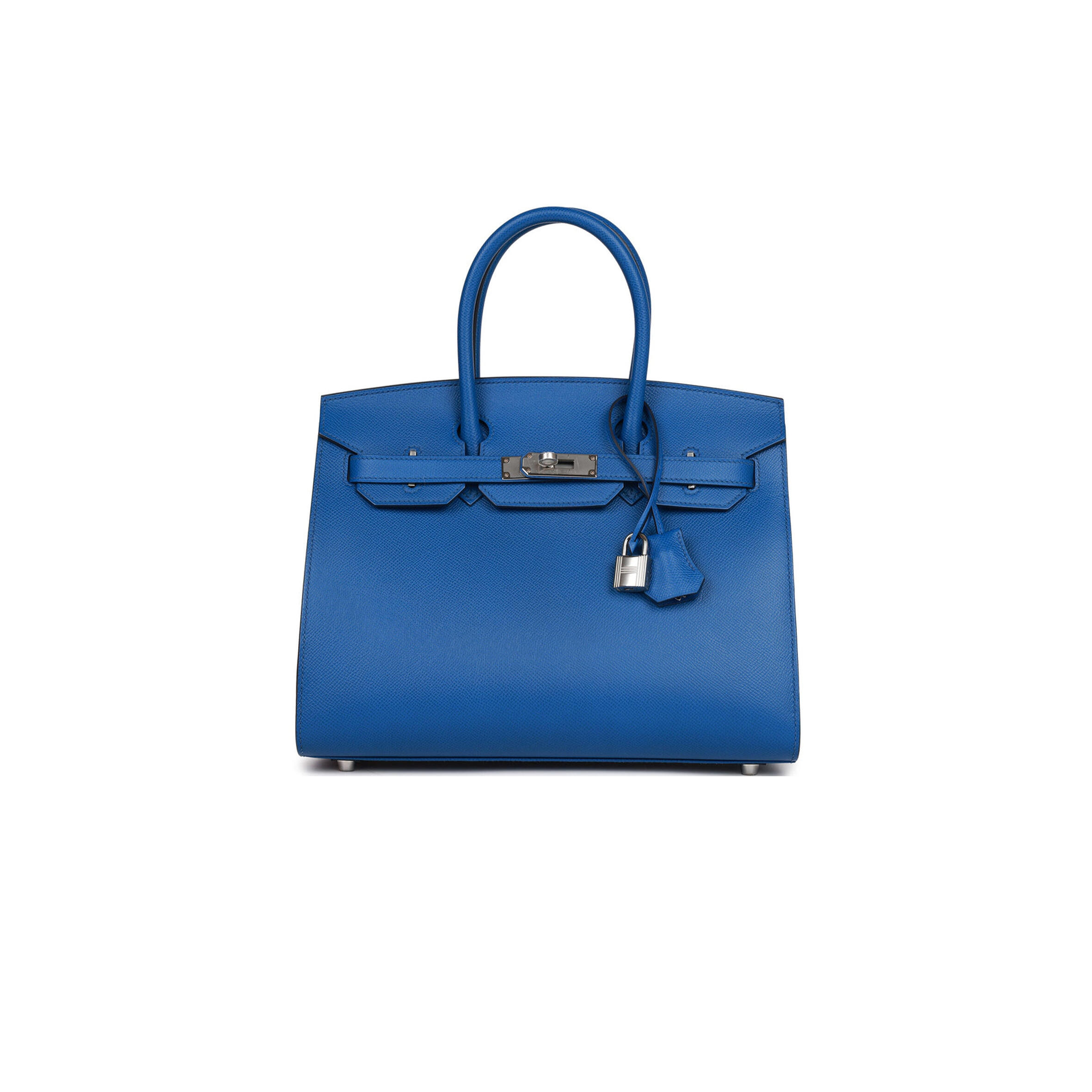 HERMES BIRKIN 30 BLEU FRANCE EPSOM PALLADIUM HARDWARE (30*22*16cm)